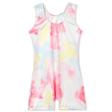 Pink Gymnastics Leotards/Swimsuit-Colorful Tie Dye